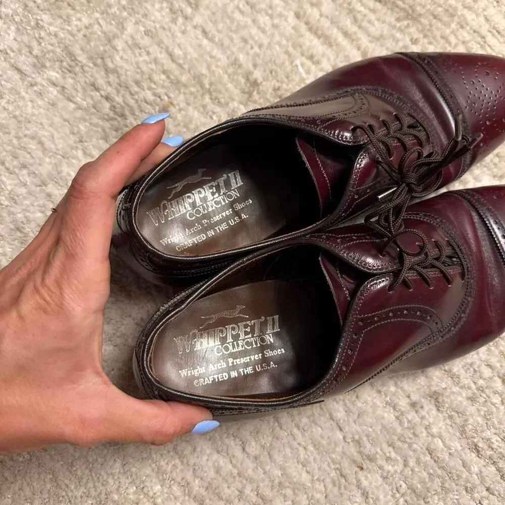 Source Unknown burgundy leather